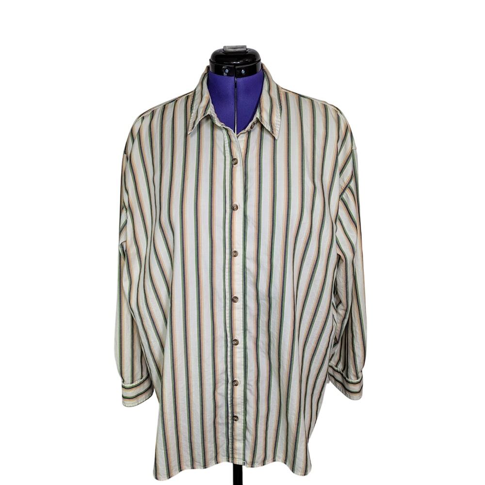 Universal Thread Goods Co. Women's Striped Blouse. Size 2XL. Pre-Owned.